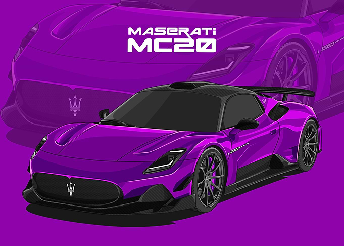 maserati mc20 violet
