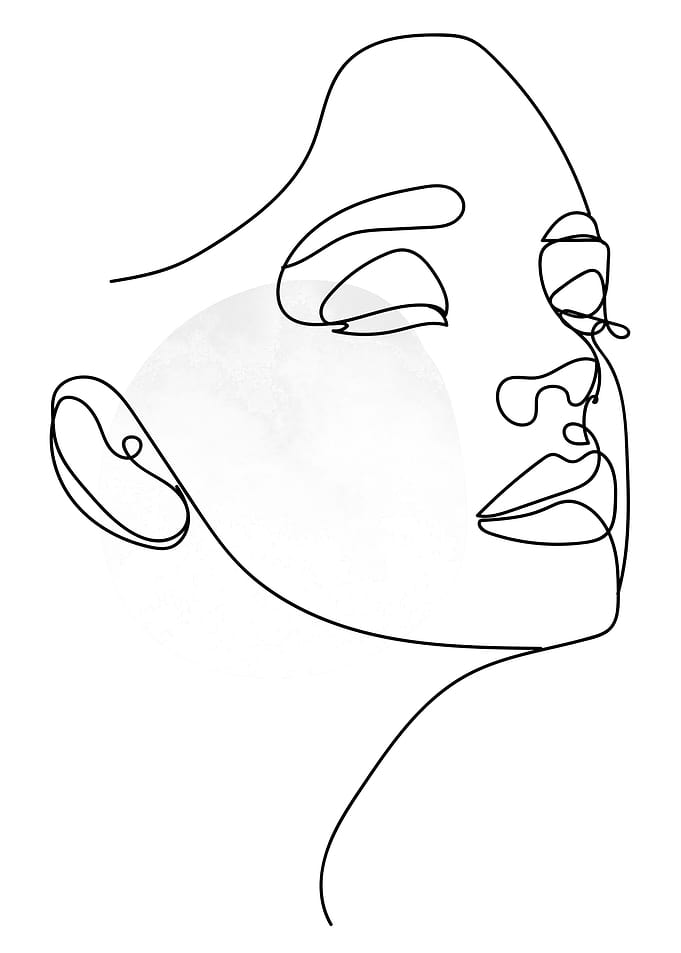 One Line Art Woman