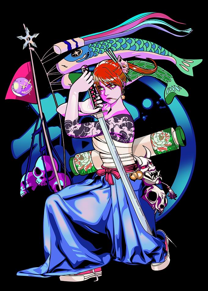 Death Koinobori Geisha