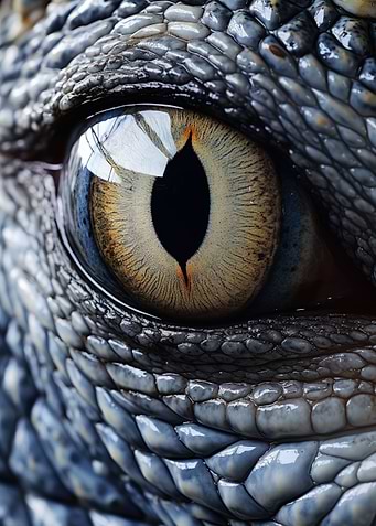 Alligator Eye Close Up