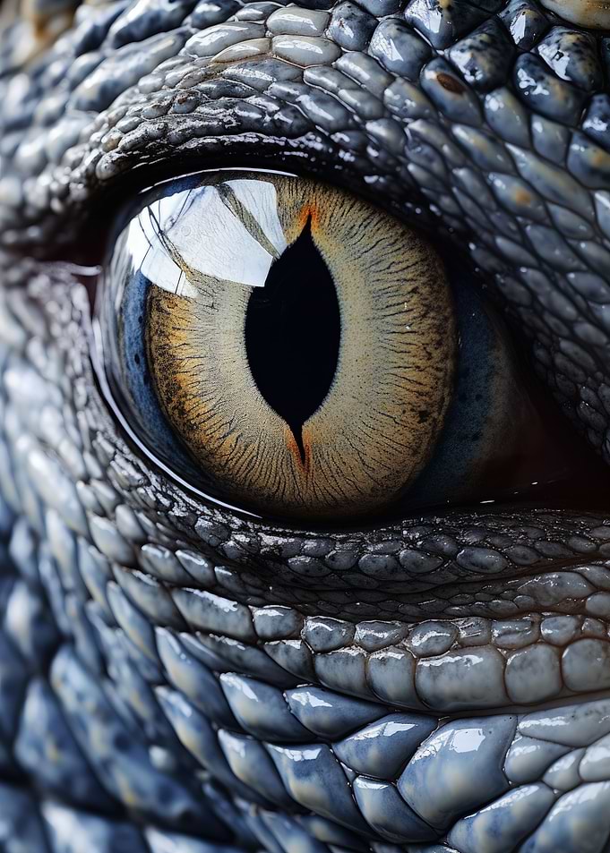 Alligator Eye Close Up