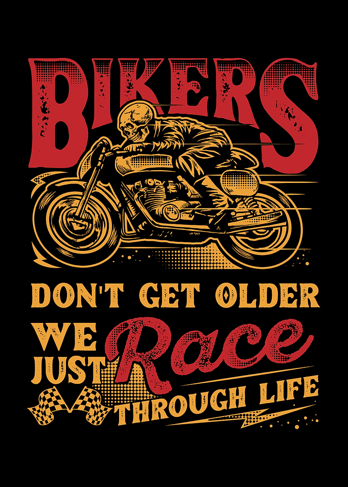 Vintage Motorcycle Grandpa