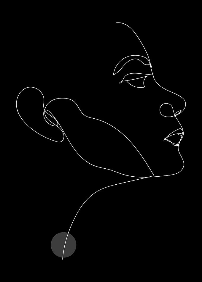 One Line Art Woman