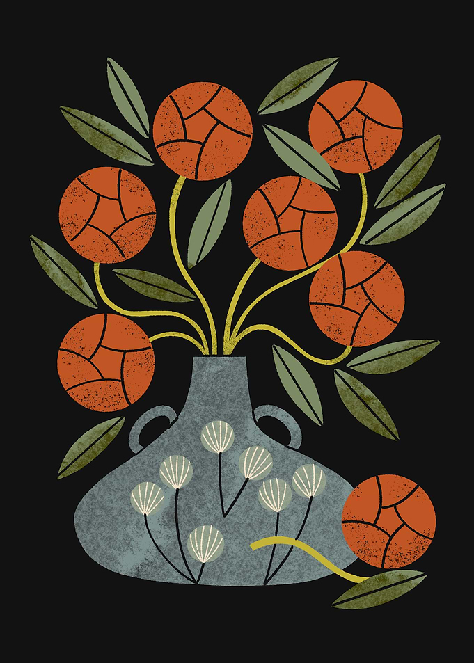 Roses and Blue Vase