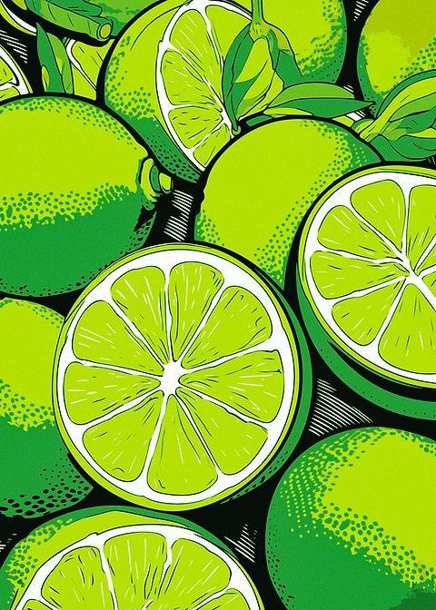Pop Art Limes — kitchen metal wall art