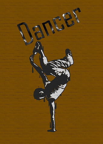 poster music and dancer
