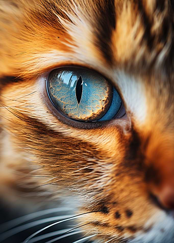 Cat Close Up Shot Art