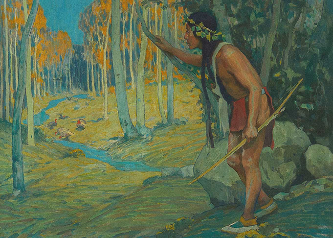 Indian Hunting Turkeys