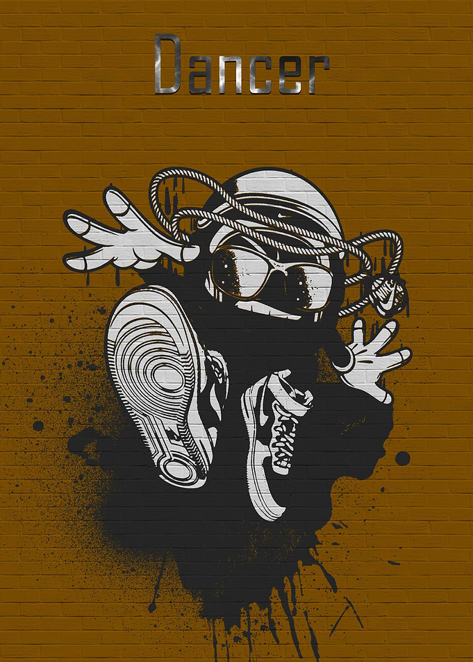 poster music and dancer