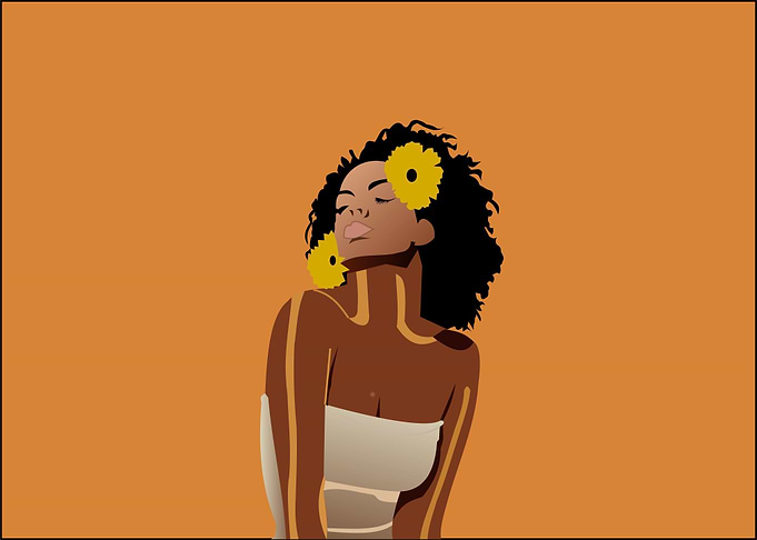 girl with yellow flowers