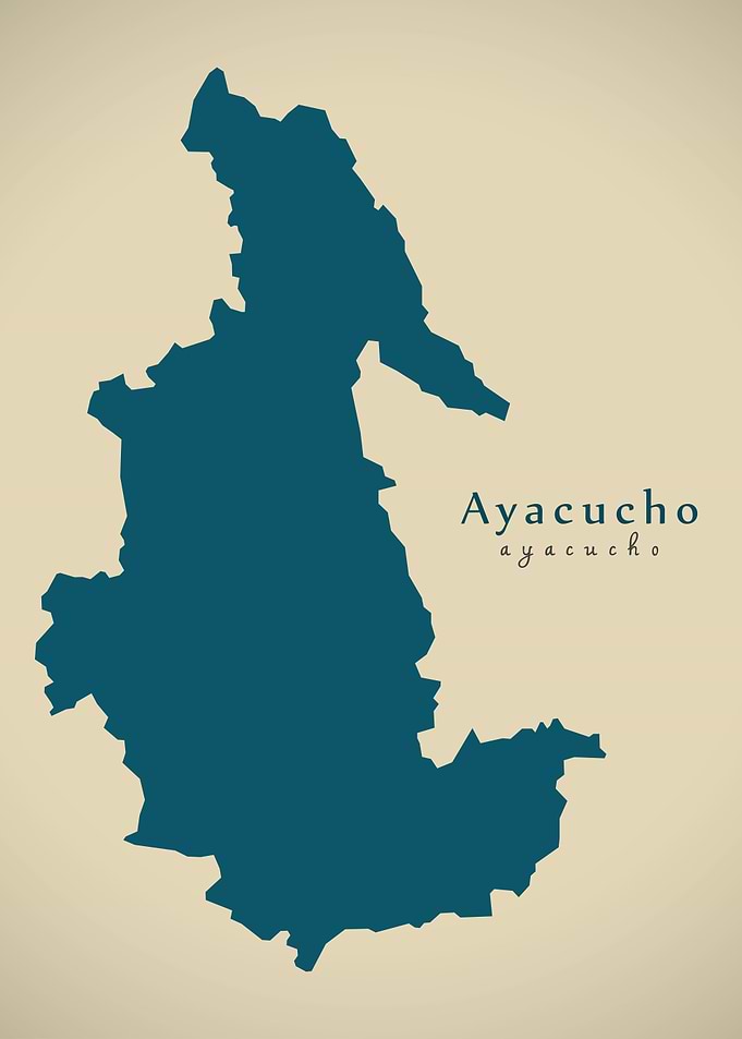 Ayacucho Peru region map