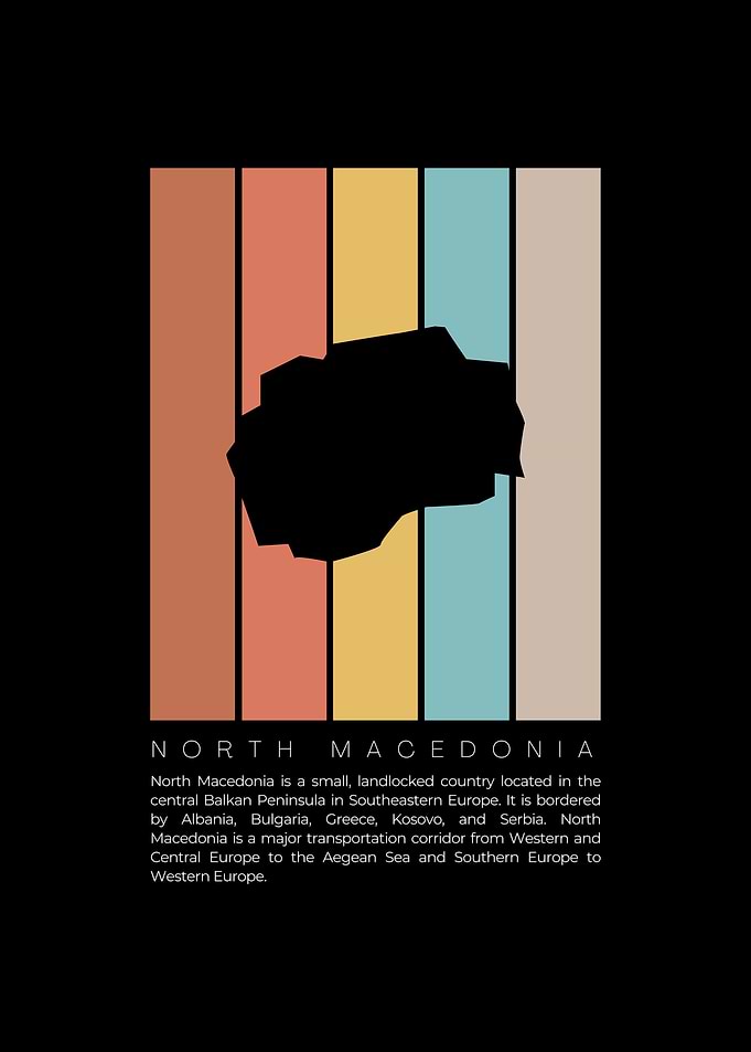 North Macedonia Map
