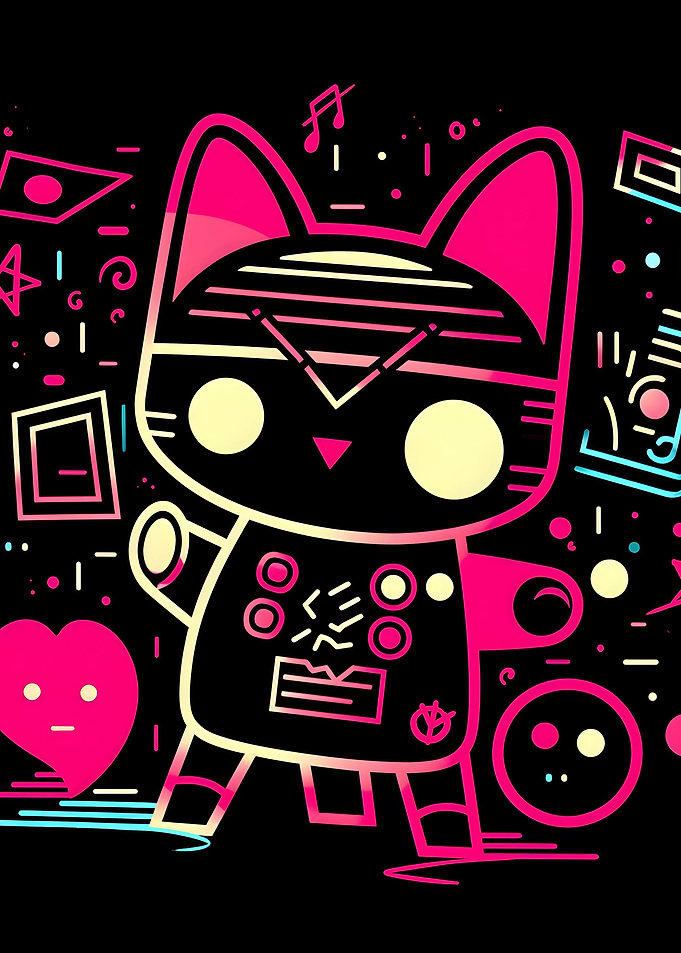 Broken Techno Cat