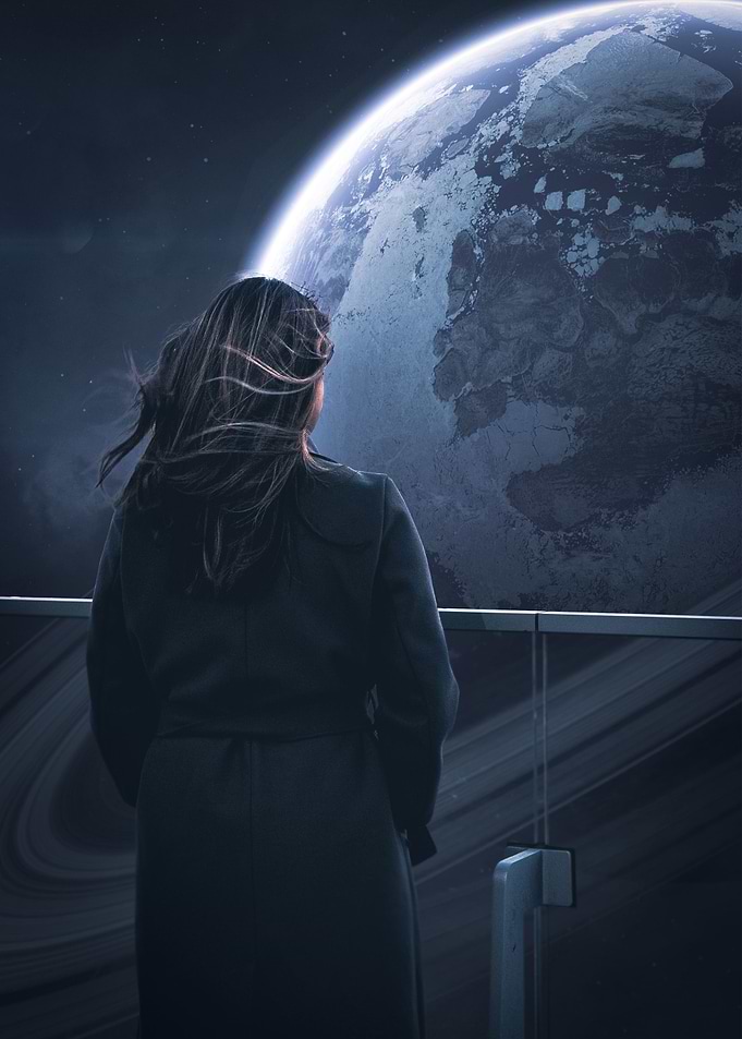 Woman and Galaxy