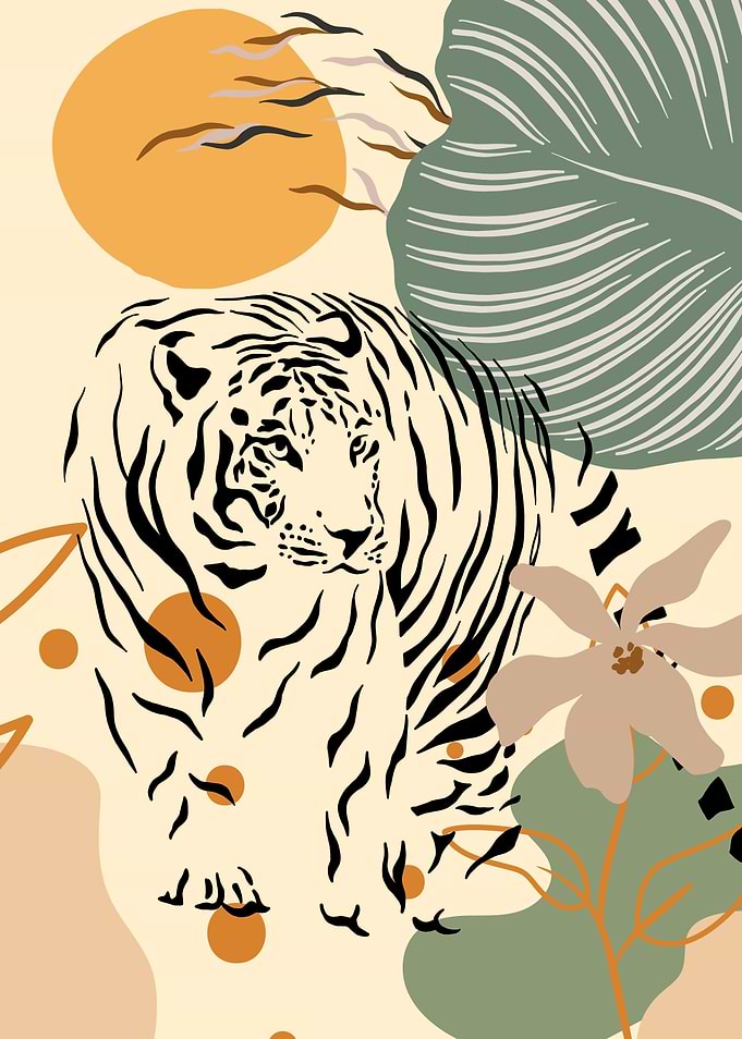 Tiger In the Savanna