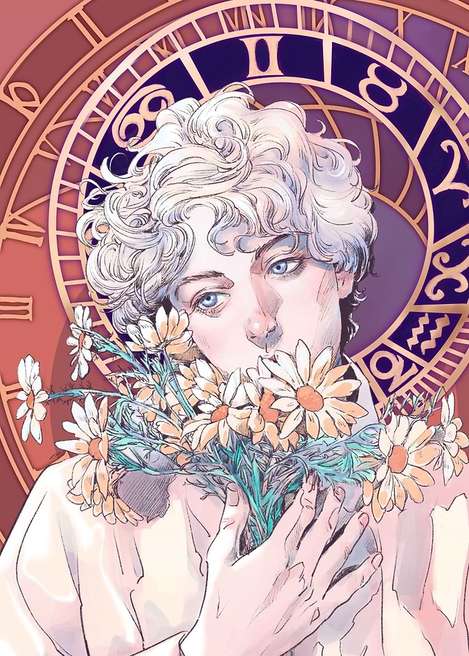 Boy under the clock