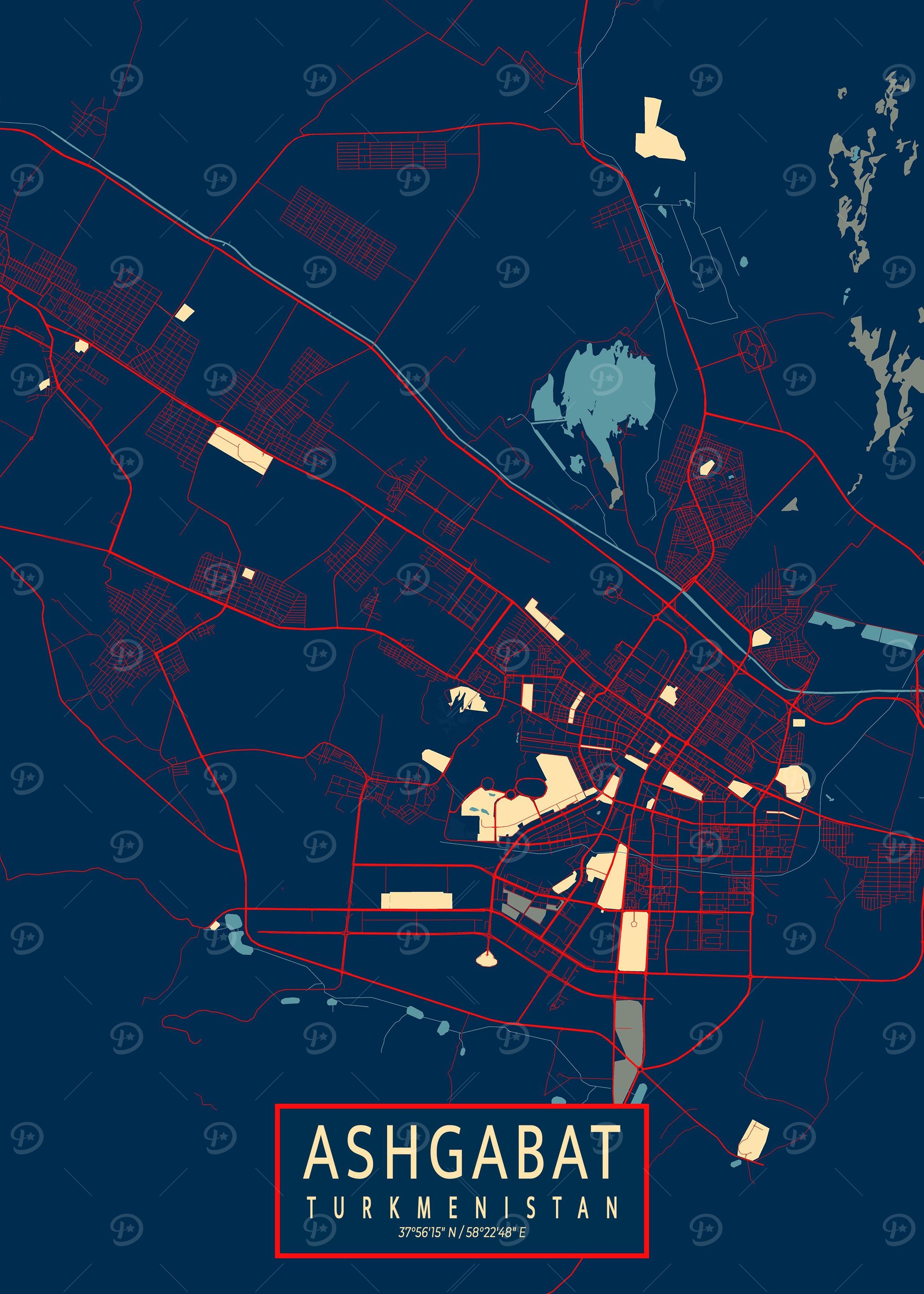 Ashgabat City Map Hope