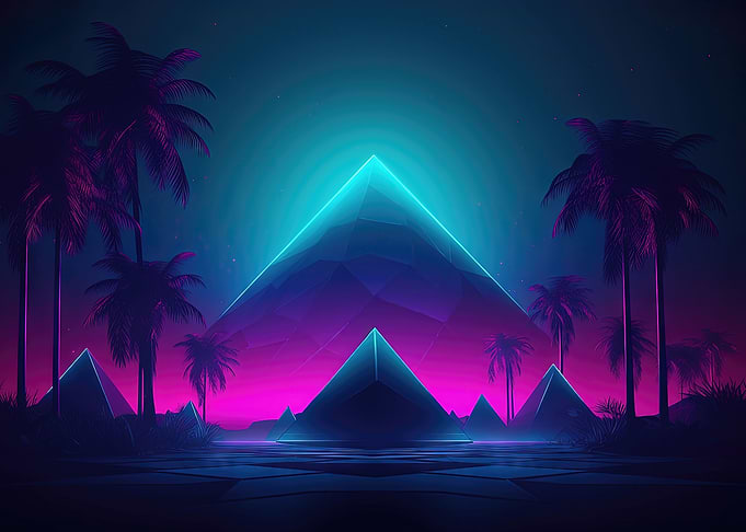 Synth Wave Pyramid Dreams