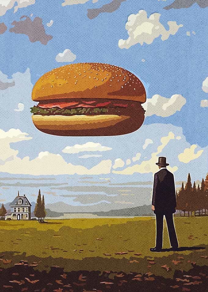 Giant Hovering Hamburgers