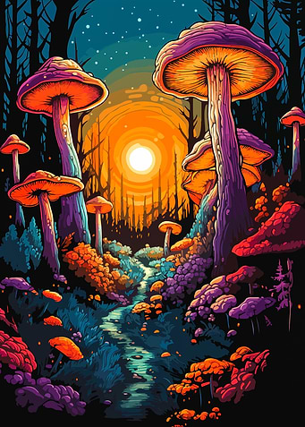 Psychedelic mushroom 02