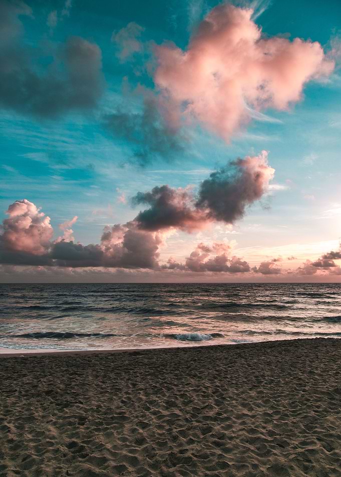 seashore during golden ho