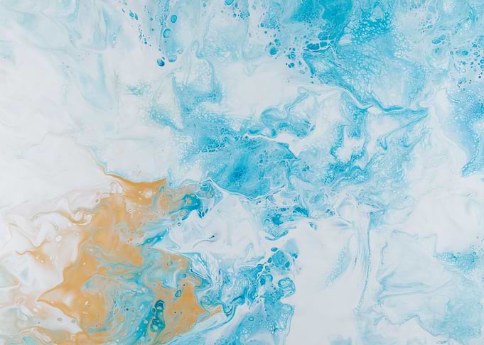 Blue and White Abstract