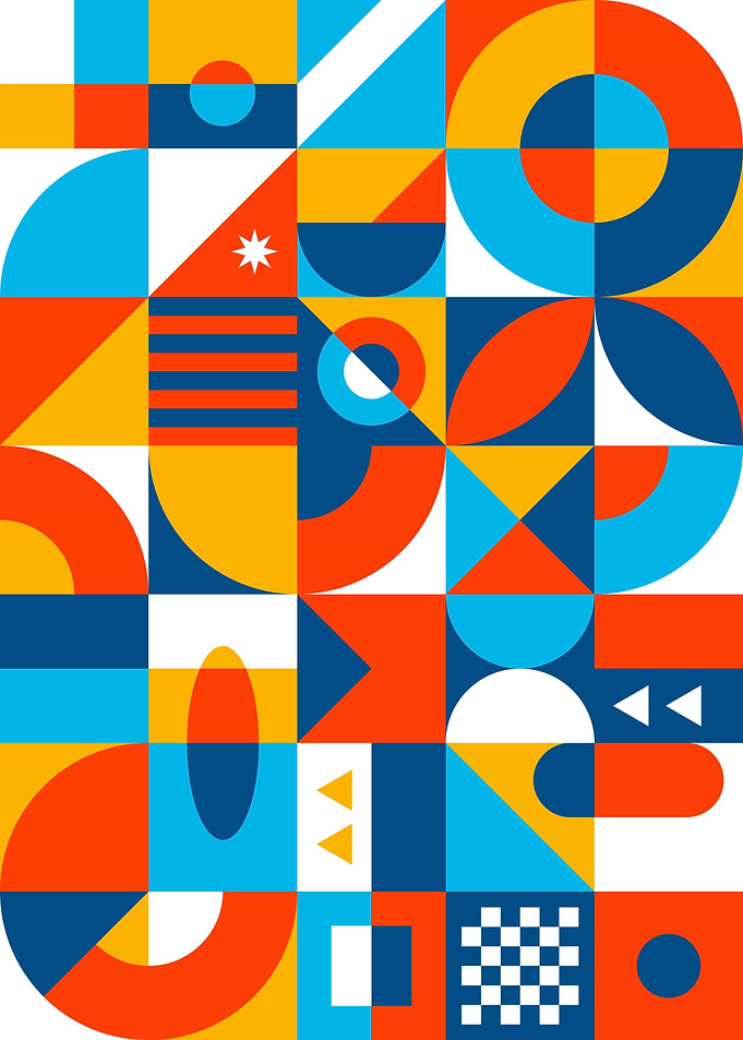 Minimalist Mosaic Geometry