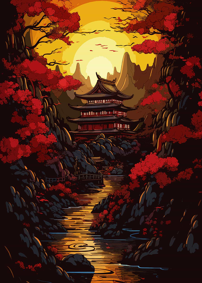 Japanese Rocky River