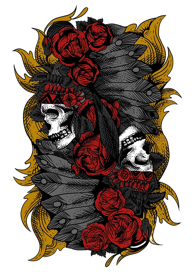 skull abstract