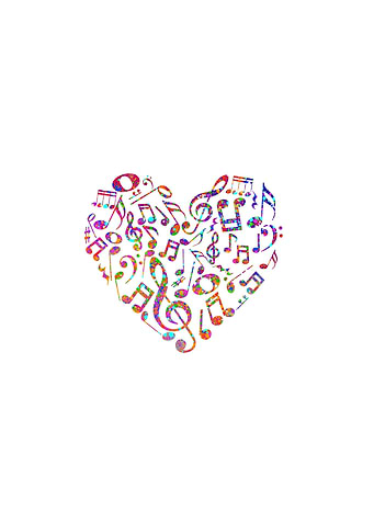 musical note heart