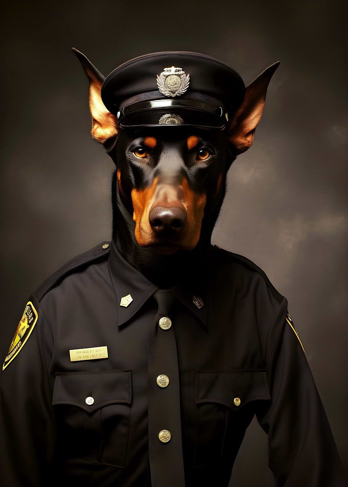 Policeman Doberman