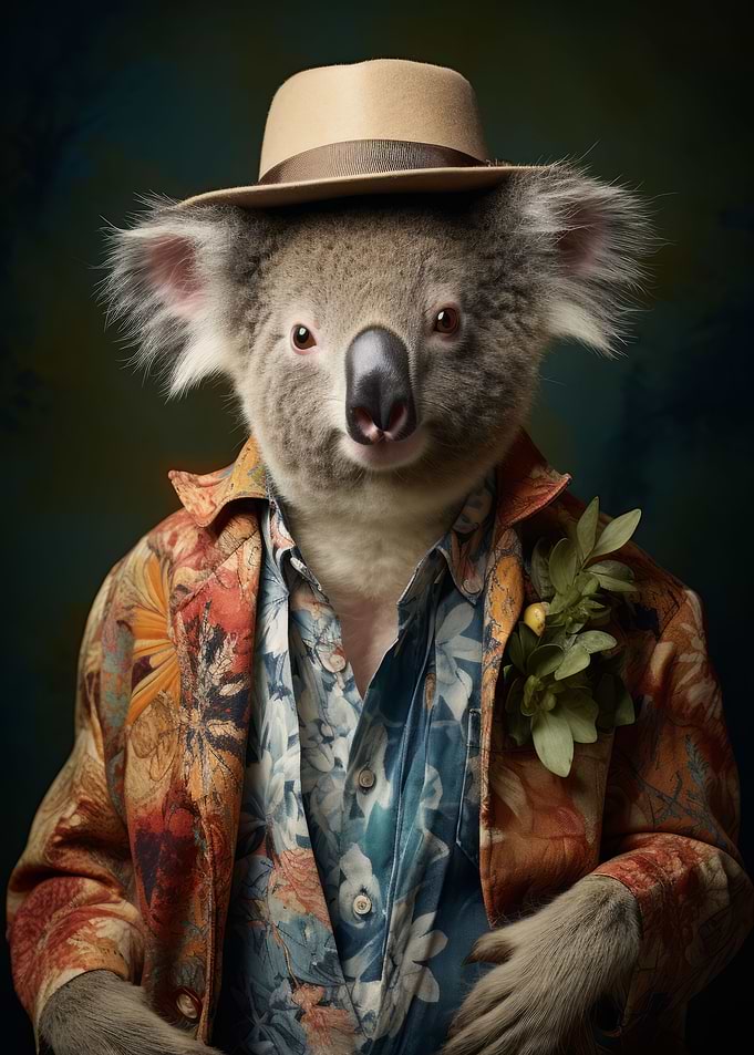Koala in Boho Suit