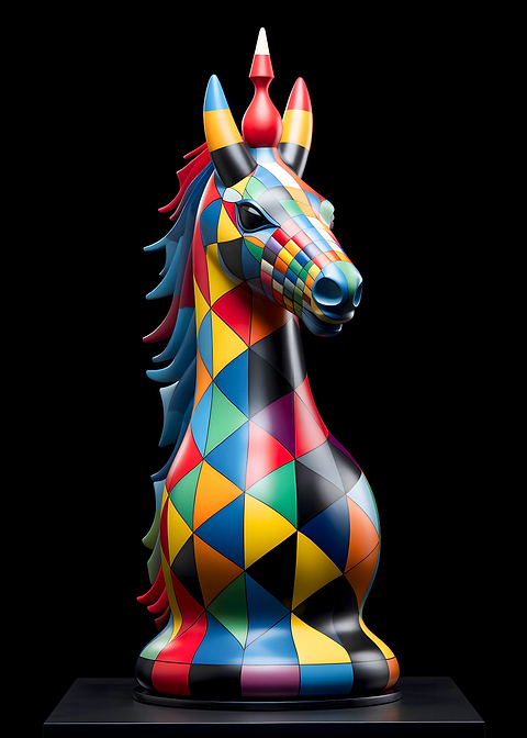 The Knight — living room metal wall art