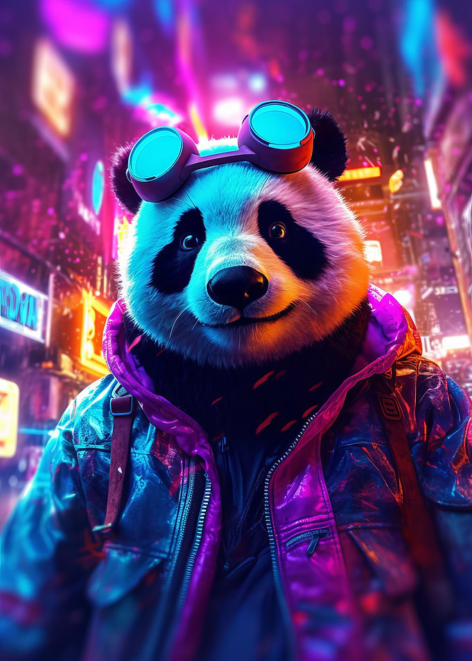 Futuristic Disco Panda