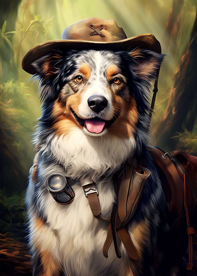 Hiker Australian Shepherd