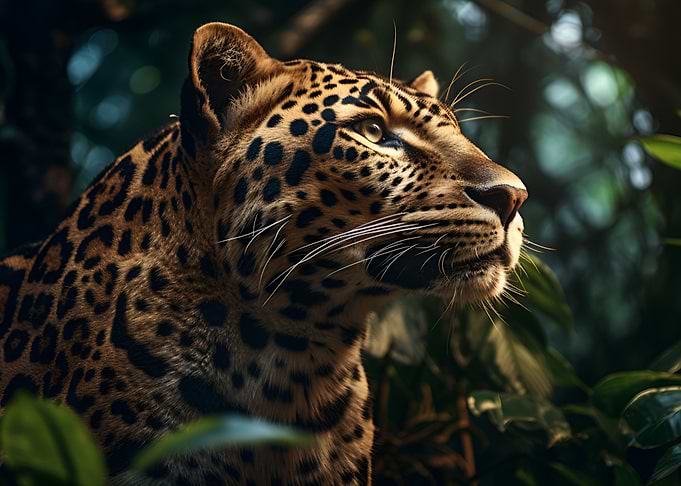 Big Cat Leopard In Jungle