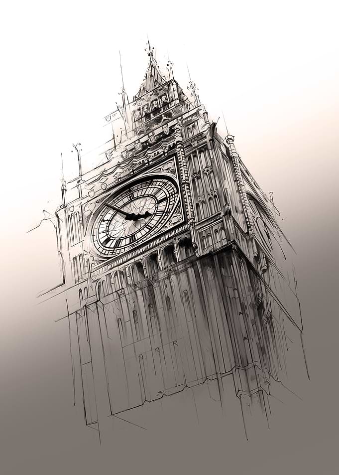 BIG BEN SKETCH DRAWING