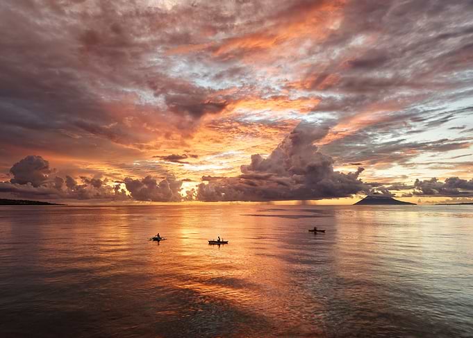 Evening glow in Sulawesi