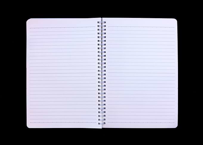 Notebook opened blank cool