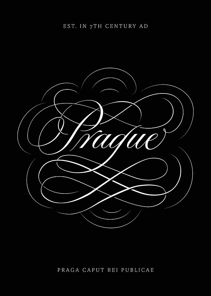 Prague Typography Poster