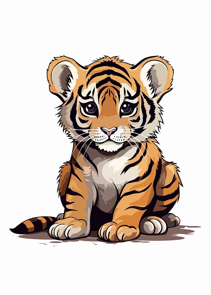 Baby Tiger Illustration