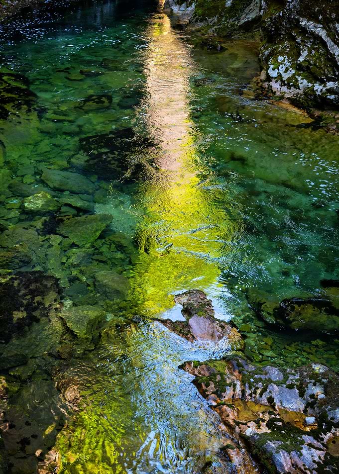 Narrow Sunlight In River