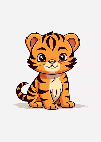 Baby Tiger Illustration