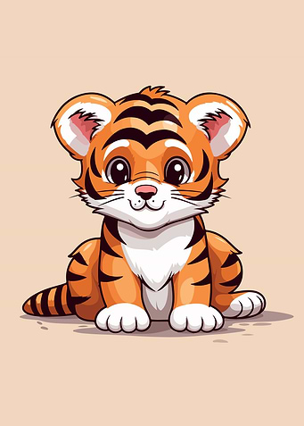 Baby Tiger Illustration