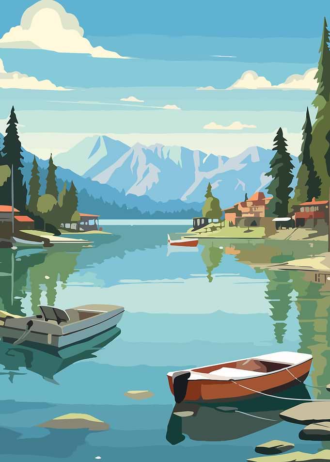 Mountains and Lakes
