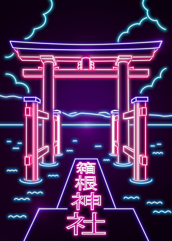 Neon Torii of Peace