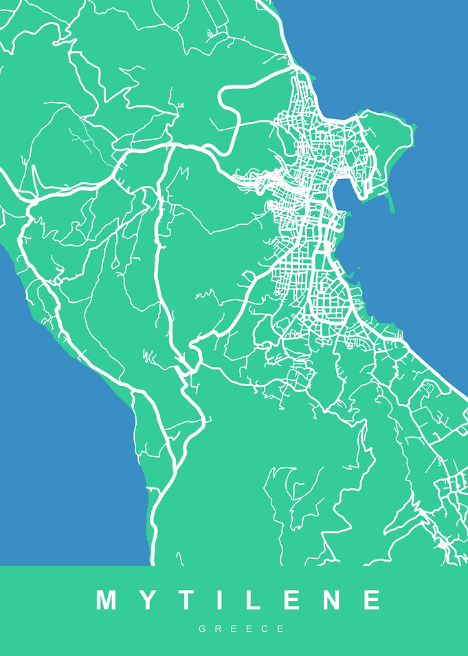 MYTILENE GREECE MAP