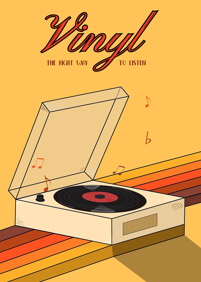 Retro Vinyl Record Player