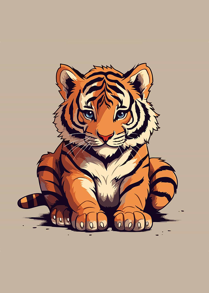 Baby Tiger Illustration