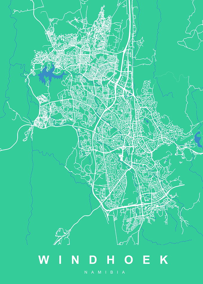 MAP WINDHOEK NAMIBIA